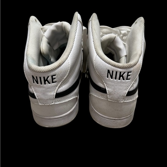 Men’s Nike Court Vision 13 Mid Next Nature Basketball Shoes Leather White Black - Picture 5 of 8